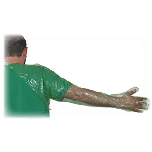 Untersuchungshandschuhe (grün) – mit Schulterschutz und Kopfschlaufe