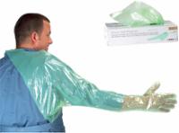 Untersuchungshandschuhe soft (grün) – mit Schulterschutz und Kopfschlaufe